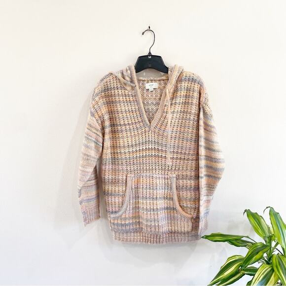 Aerie | Cozy Wool Blend Street Comfy Pullover Sweater Knit Hoodie Size XS - Picture 1 of 12
